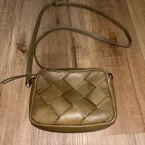 HOBO Tan Quilted Crossbody Bag